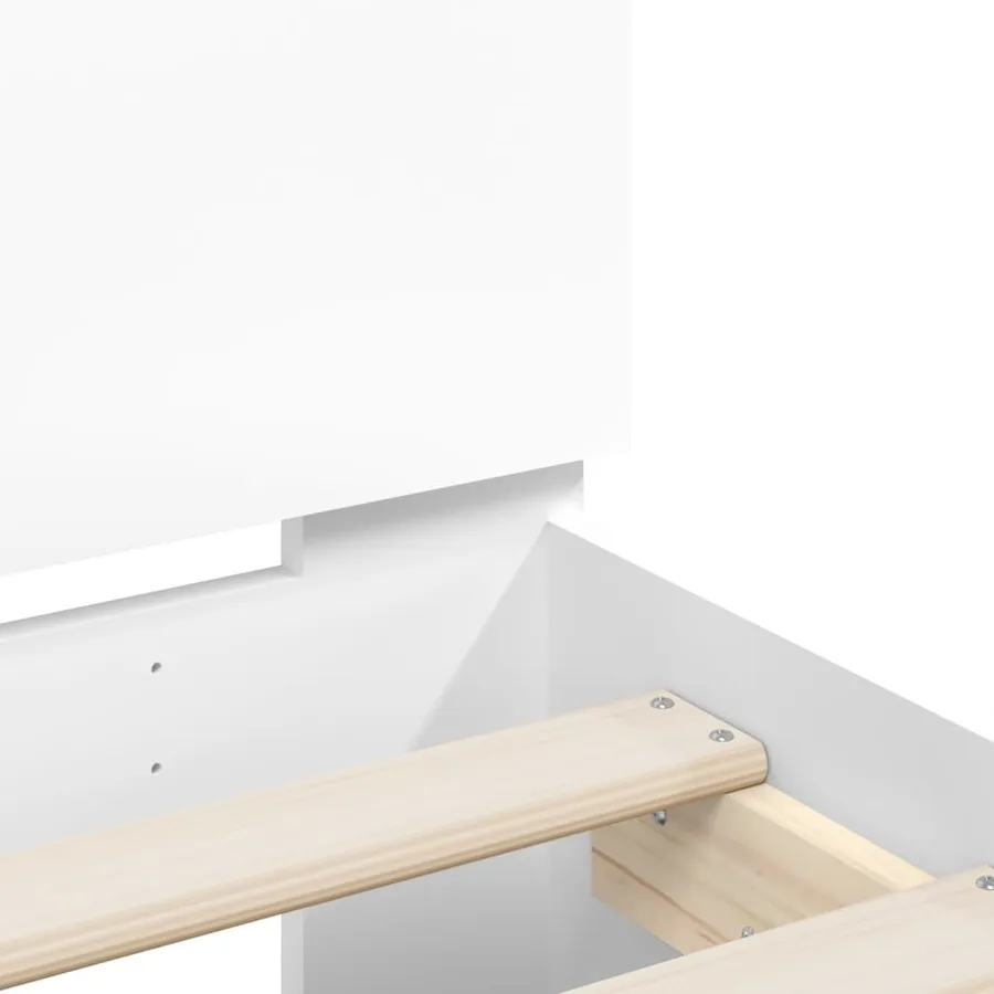 Cadre de lit sans matelas blanc 200x200 cm - 8