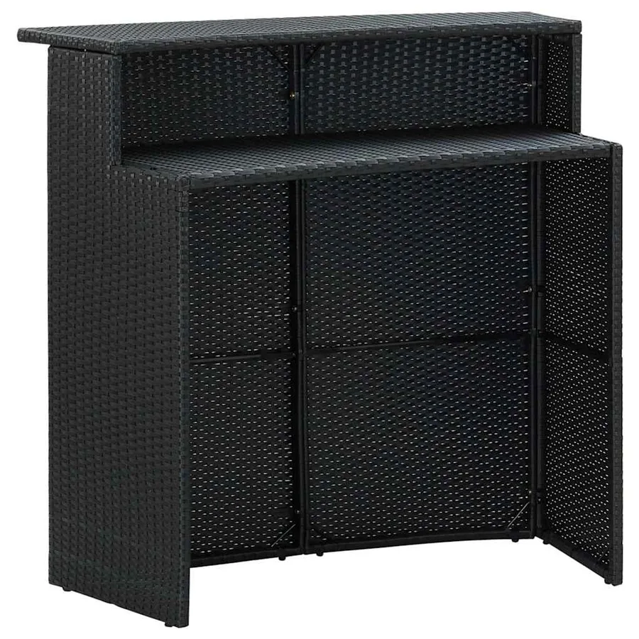Ensemble de bar de jardin avec coussins 4 pcs Noir - 8
