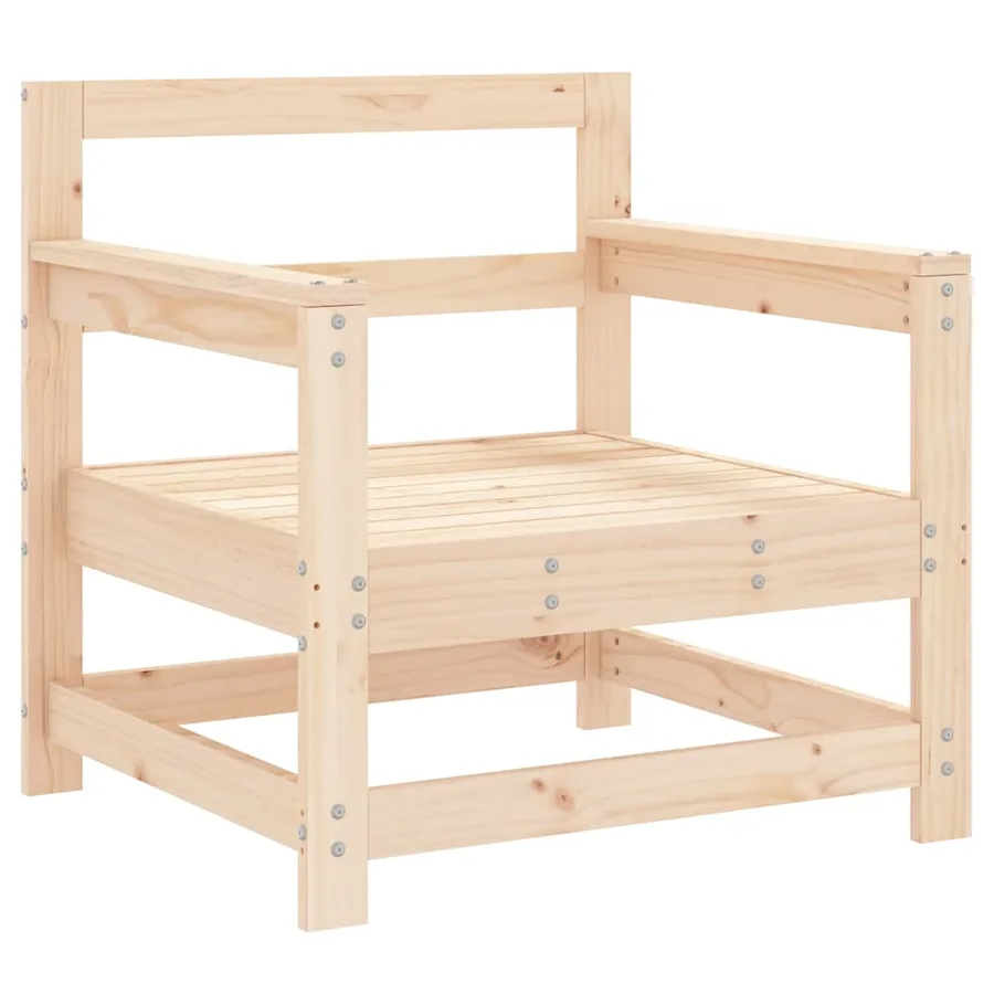 Salon de jardin 7 pcs Bois de pin massif - 5