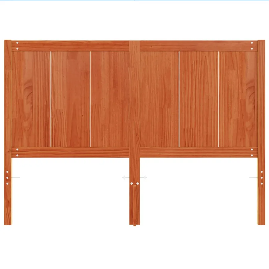 Tête de lit cire marron 150 cm bois massif de pin - 4