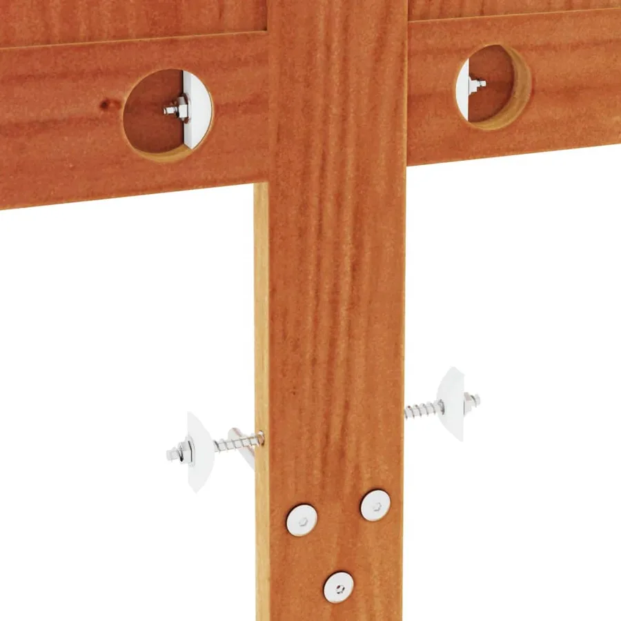 Tête de lit cire marron 150 cm bois massif de pin - 7