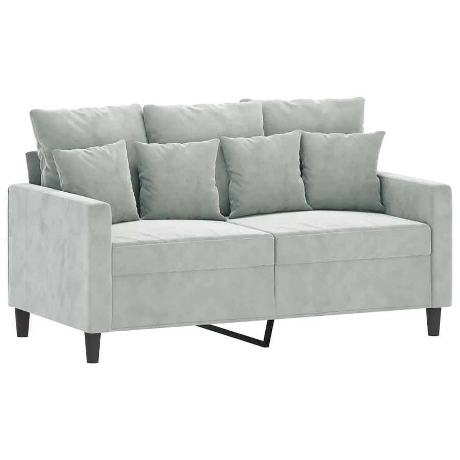 Ensemble de canapés 3 pcs avec coussins Gris clair Velours - 3