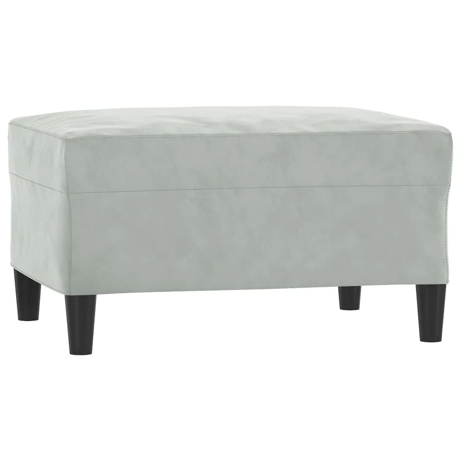 Ensemble de canapés 3 pcs avec coussins Gris clair Velours - 5