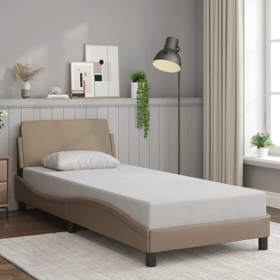 Cadre de lit Dover cappuccino 80x200 cm similicuir