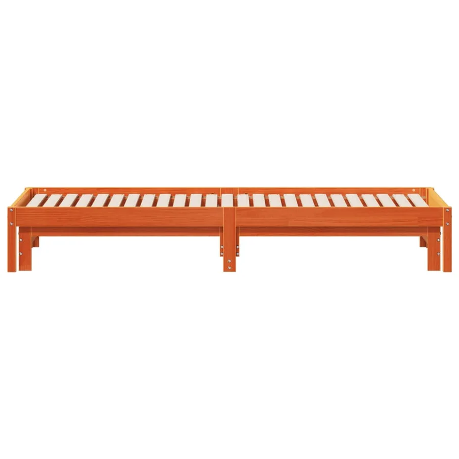 Lit de jour et lit gigogne sans matelas cire marron 80x200 cm - 8
