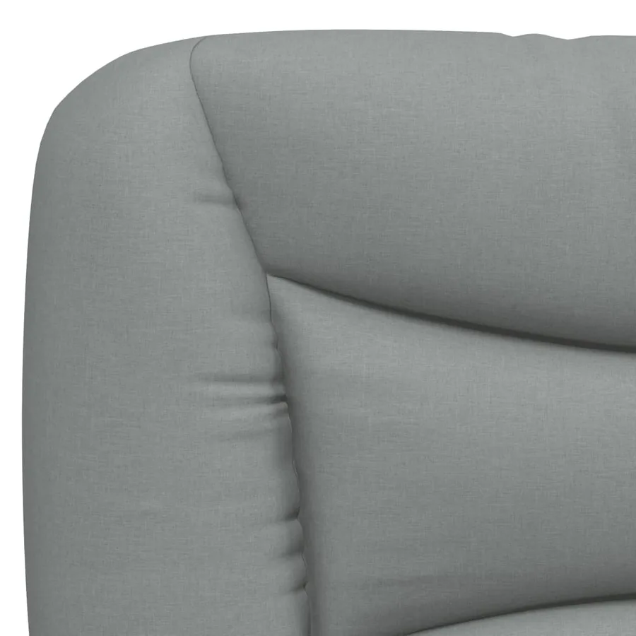 Lit avec matelas Hvar gris clair 90x200 cm tissu - 7