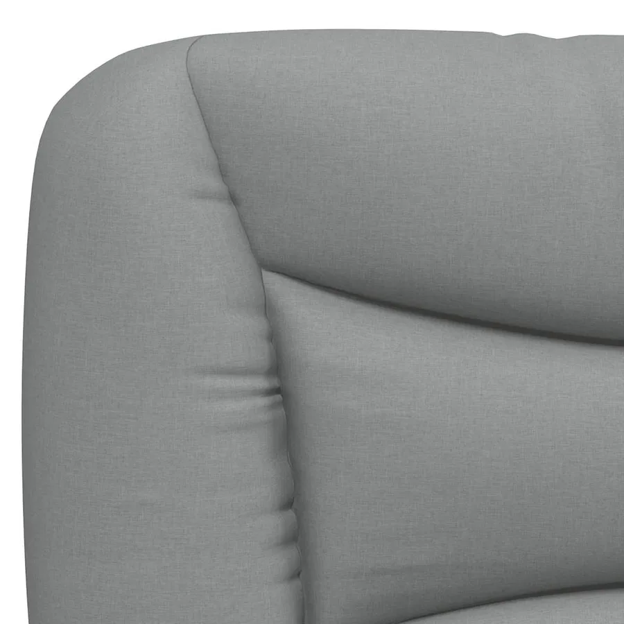 Cadre de lit sans matelas Hvar gris clair 90x200 cm tissu - 10