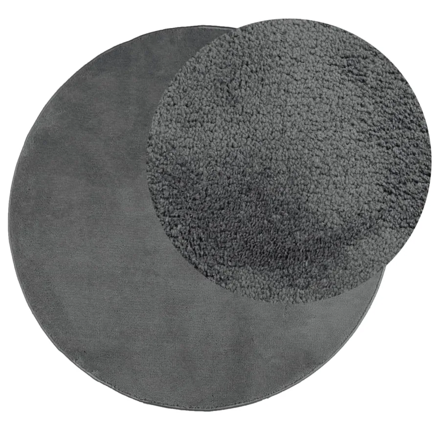 Tapis OVIEDO à poils courts anthracite Ø 160 cm - 3