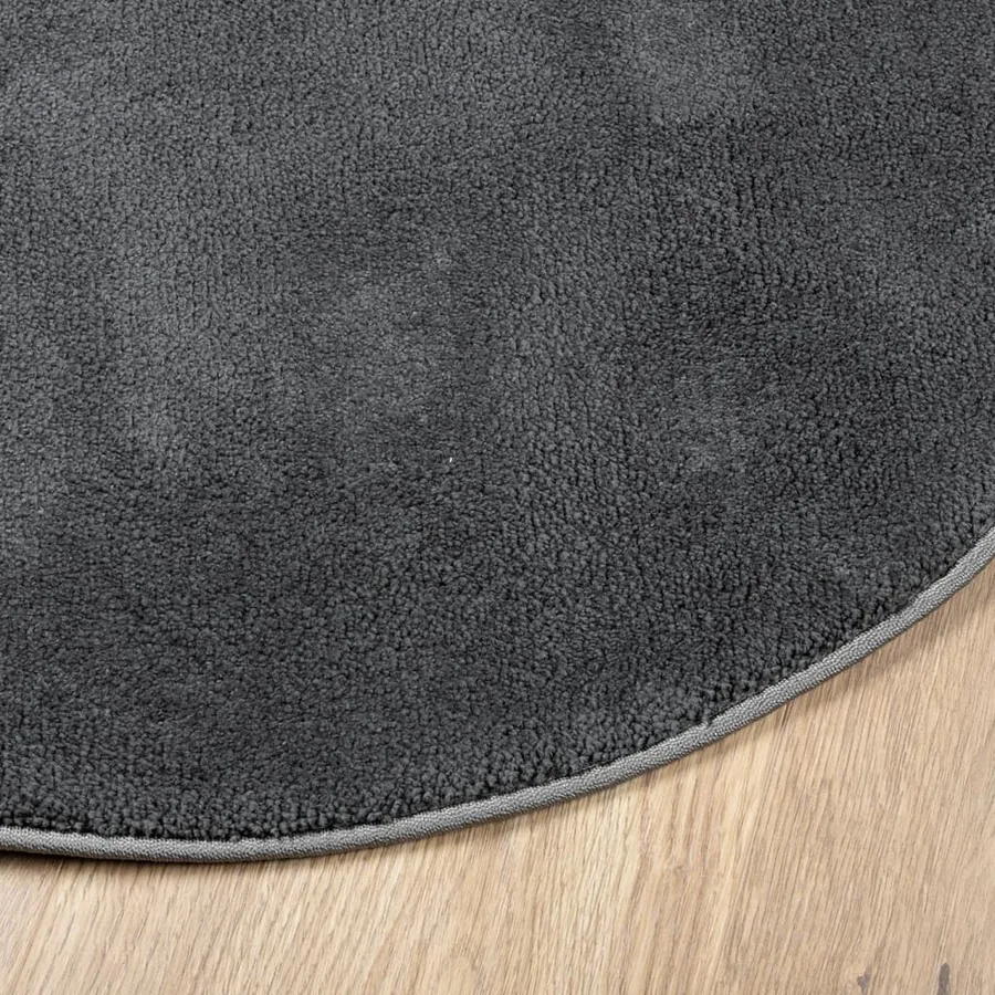 Tapis OVIEDO à poils courts anthracite Ø 160 cm - 4