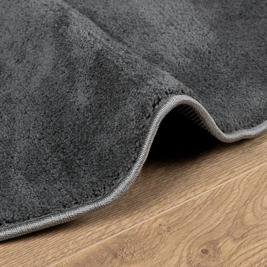 Tapis OVIEDO à poils courts anthracite Ø 160 cm - 6