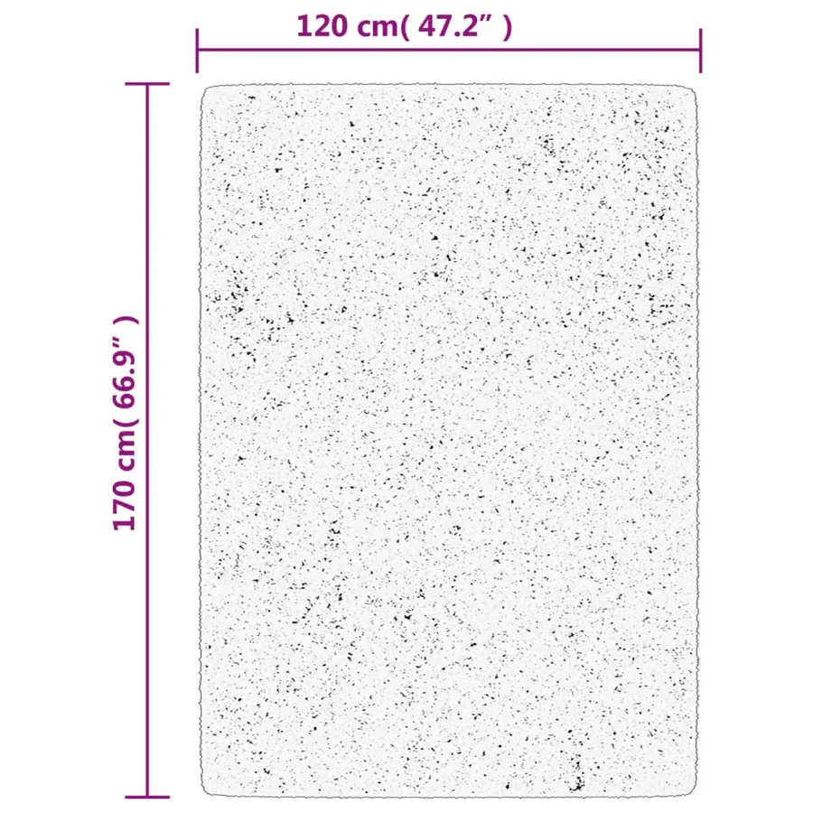Tapis shaggy PAMPLONA poils longs moderne doré 120x170 cm - 10