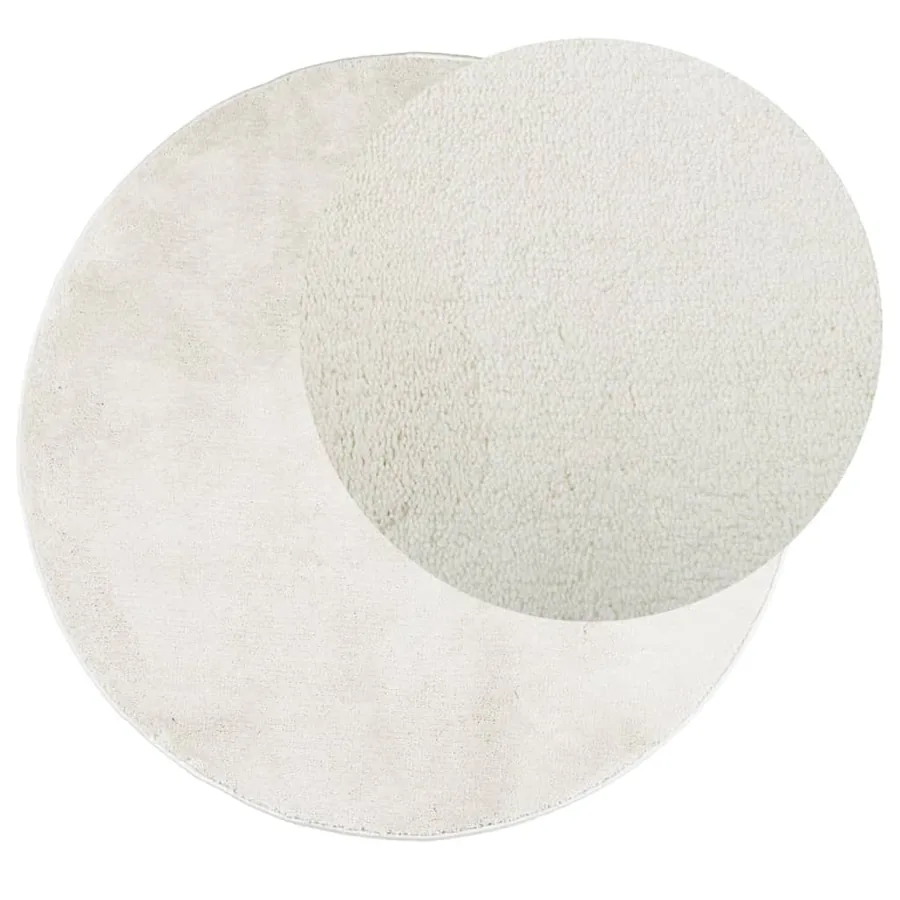 Tapis OVIEDO à poils courts crème Ø 160 cm - 3