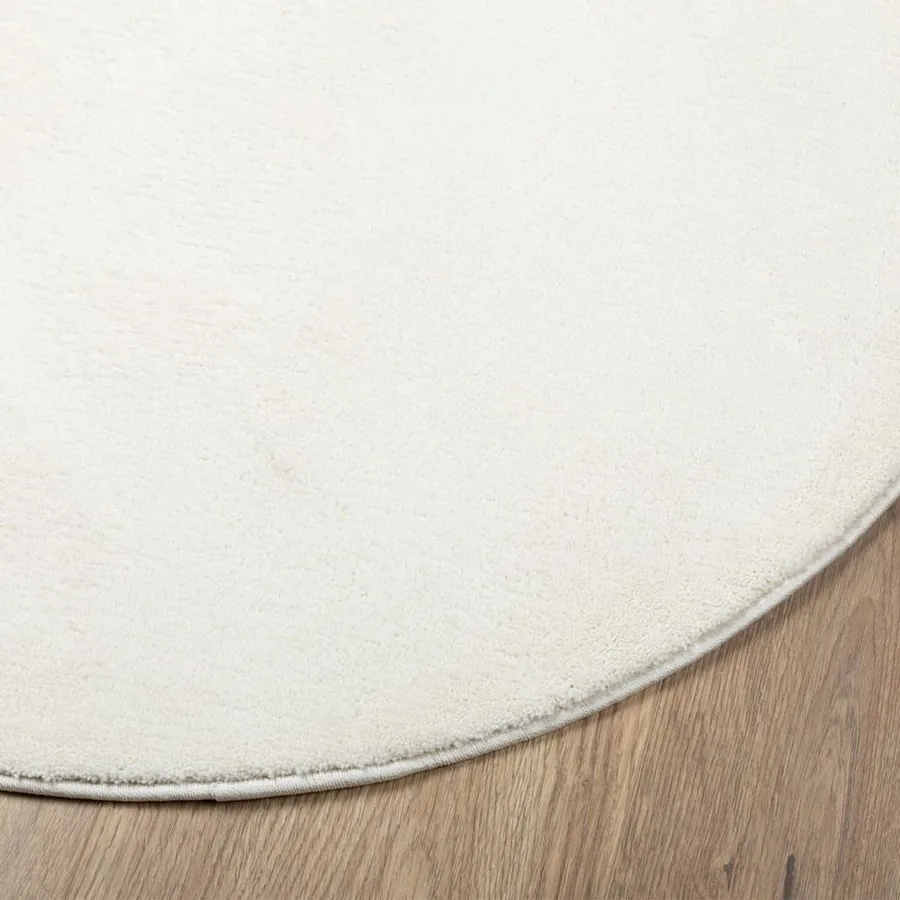 Tapis OVIEDO à poils courts crème Ø 160 cm - 4