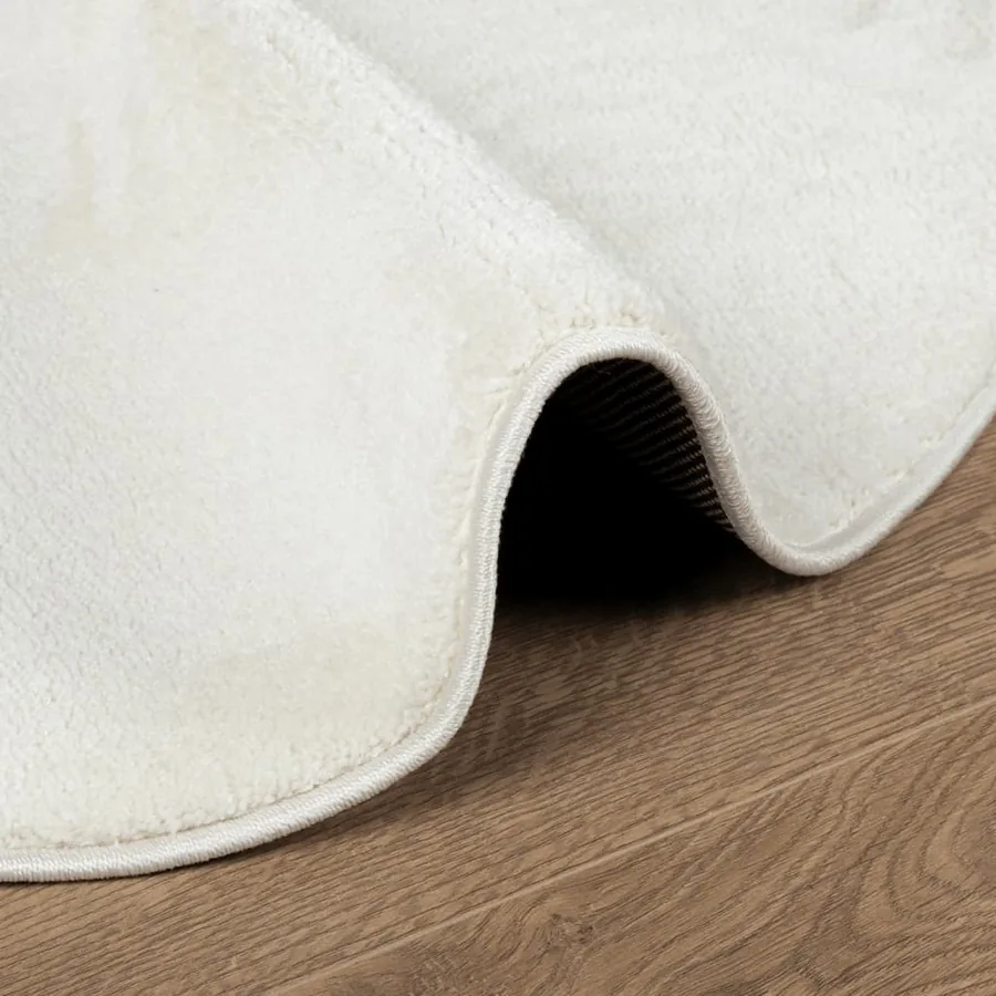 Tapis OVIEDO à poils courts crème Ø 160 cm - 6