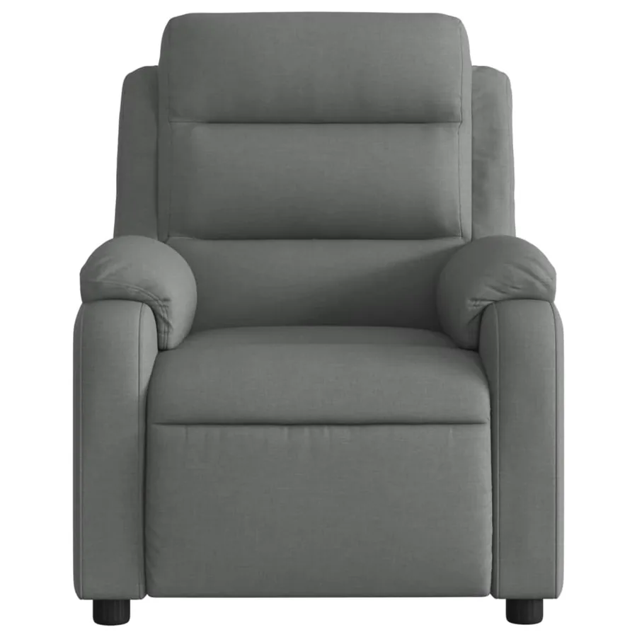 Fauteuil inclinable de massage gris foncé tissu - 7