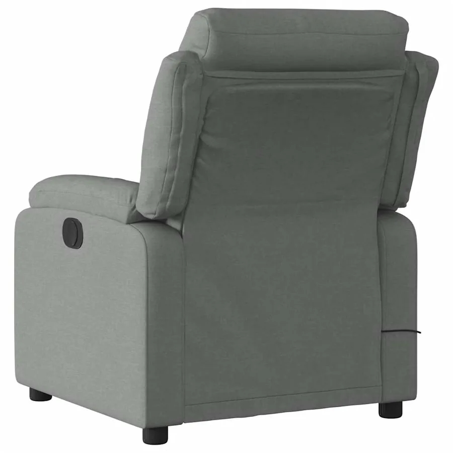 Fauteuil de massage inclinable Gris foncé Tissu - 5