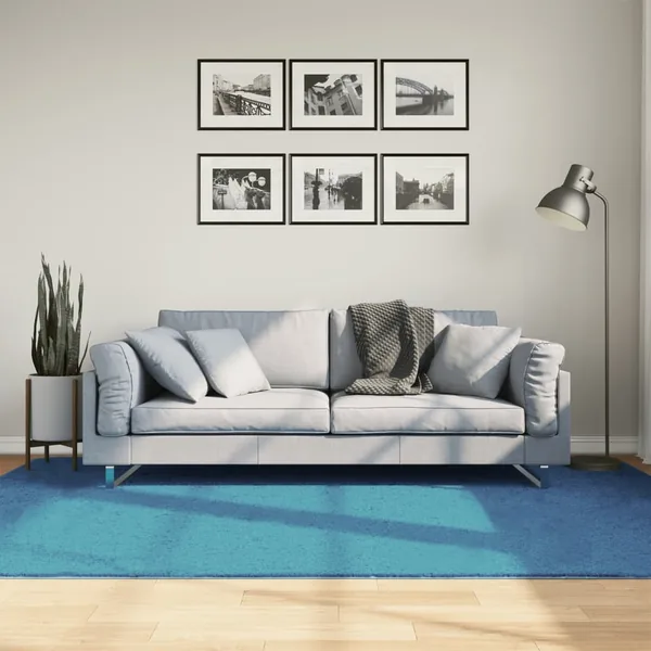Tapis OVIEDO à poils courts turquoise 160x230 cm