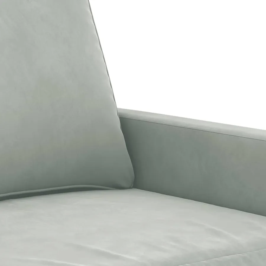 Fauteuil Gris clair 60 cm Velours - 6