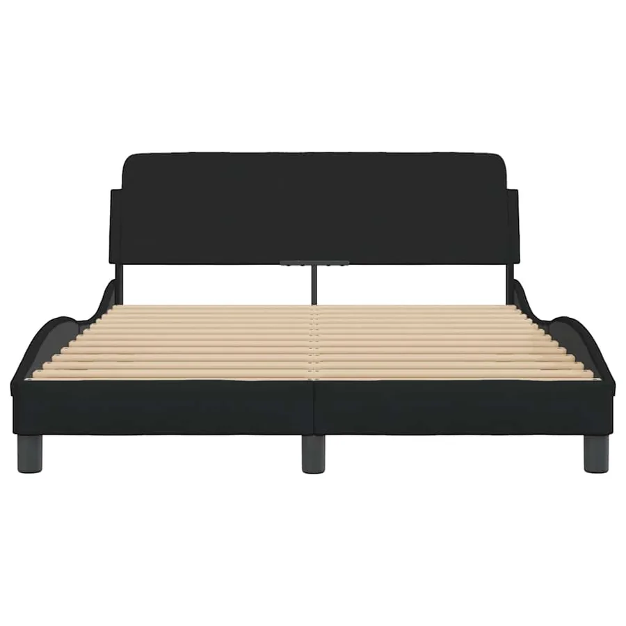 Cadre de lit Dover noir 140x200 cm tissu - 4