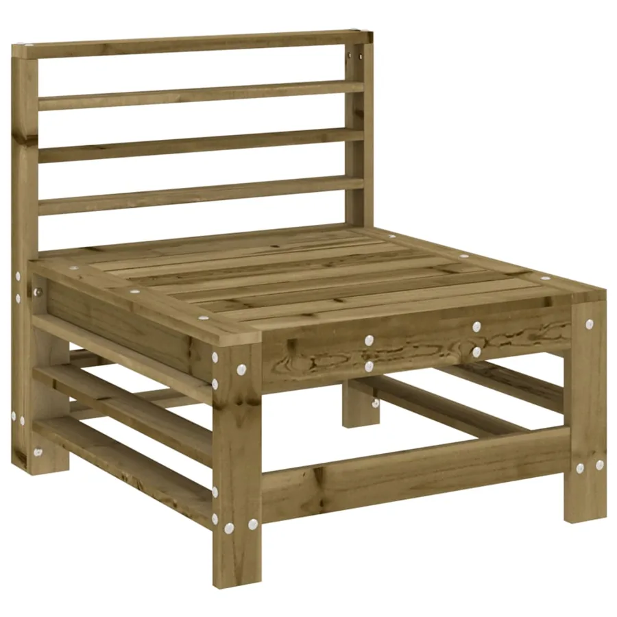 Salon de jardin 6 pcs bois de pin imprégné - 4