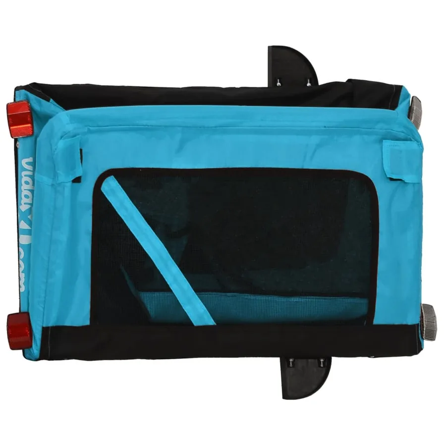 Remorque de vélo pour animaux de compagnie bleu et noir - 10