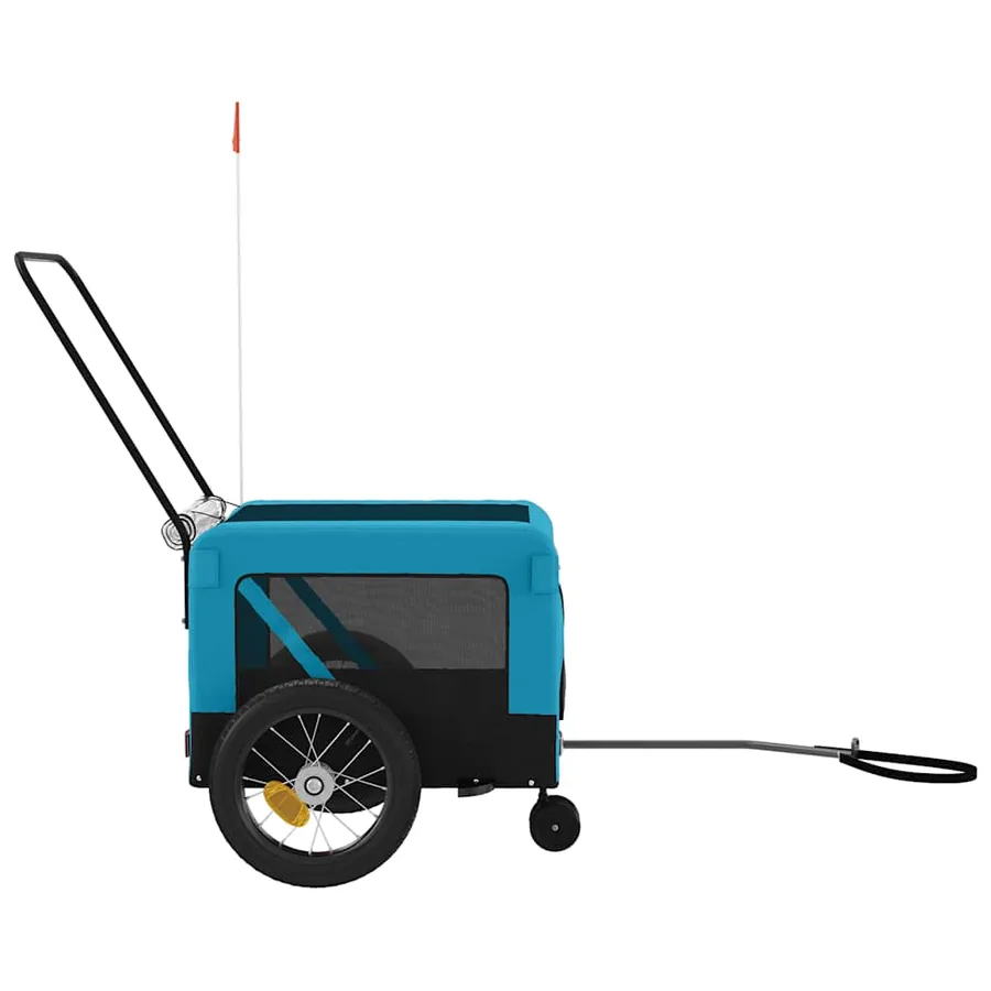 Remorque de vélo pour animaux de compagnie bleu et noir - 7