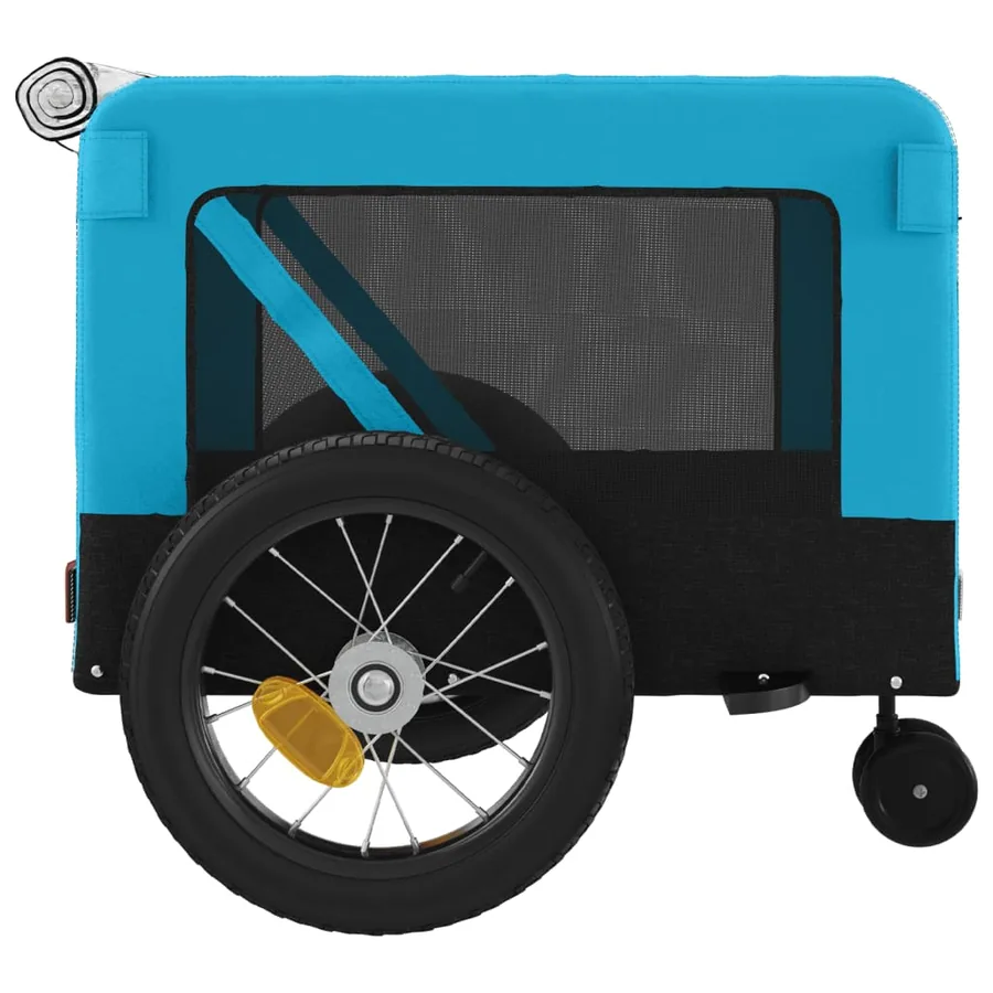 Remorque de vélo pour animaux de compagnie bleu et noir - 8