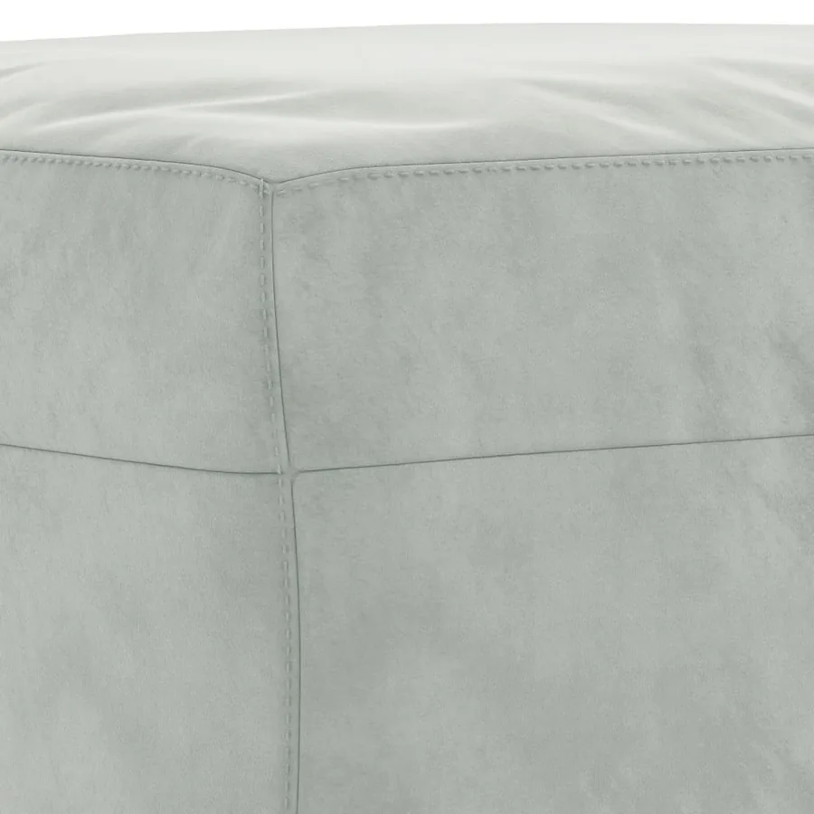 Ensemble de canapés 3 pcs avec coussins Gris clair Velours - 6