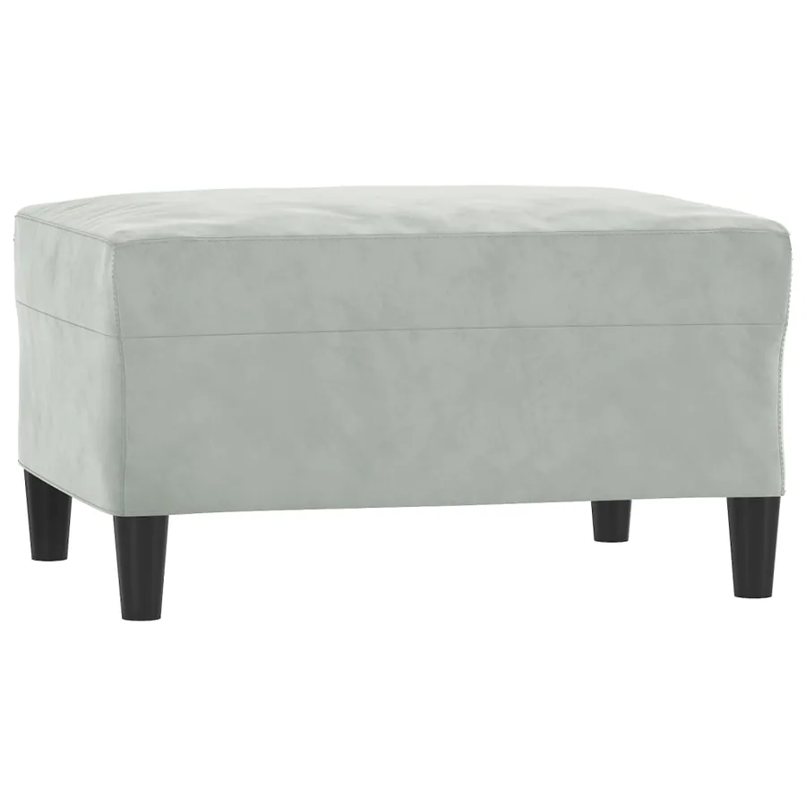 Ensemble de canapés 3 pcs avec coussins Gris clair Velours - 7