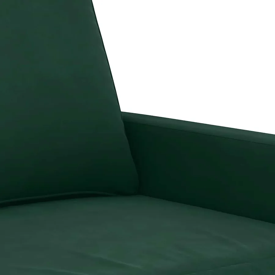 Ensemble de canapés 2 pcs avec coussins Vert foncé Velours - 5