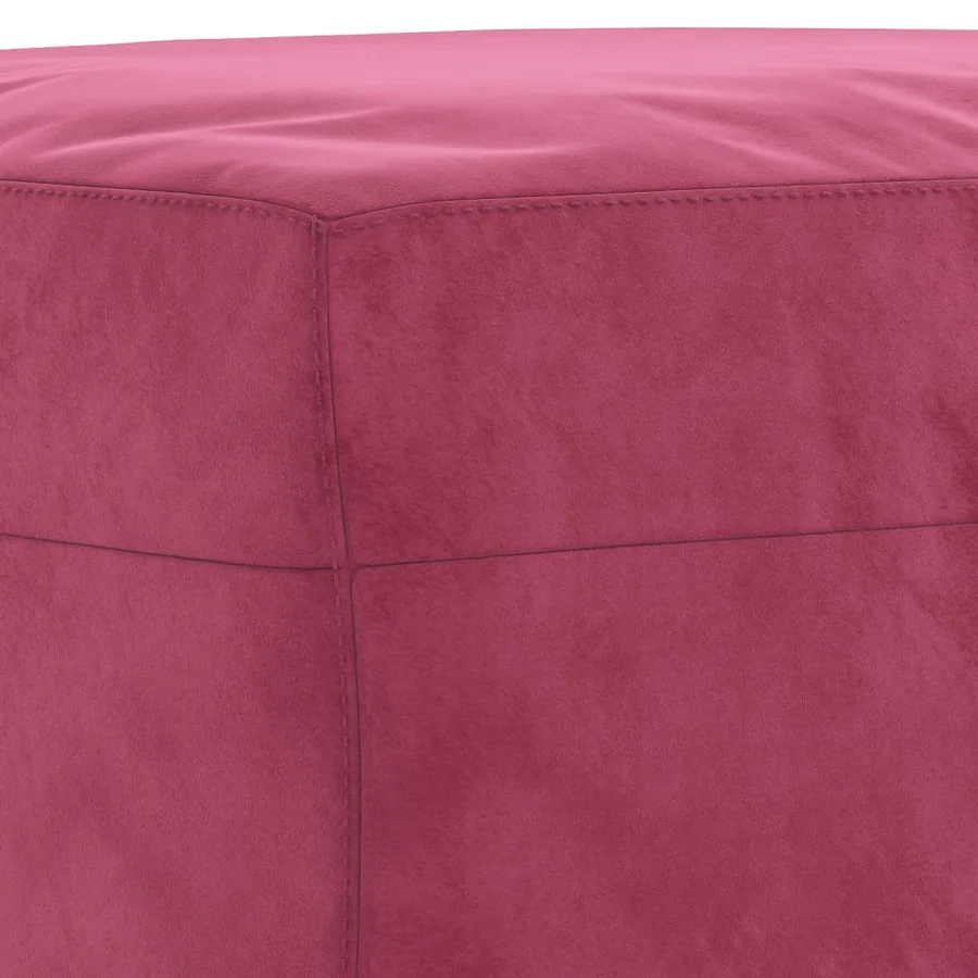 Ensemble de canapés 3 pcs avec coussins Rouge bordeaux Velours - 6