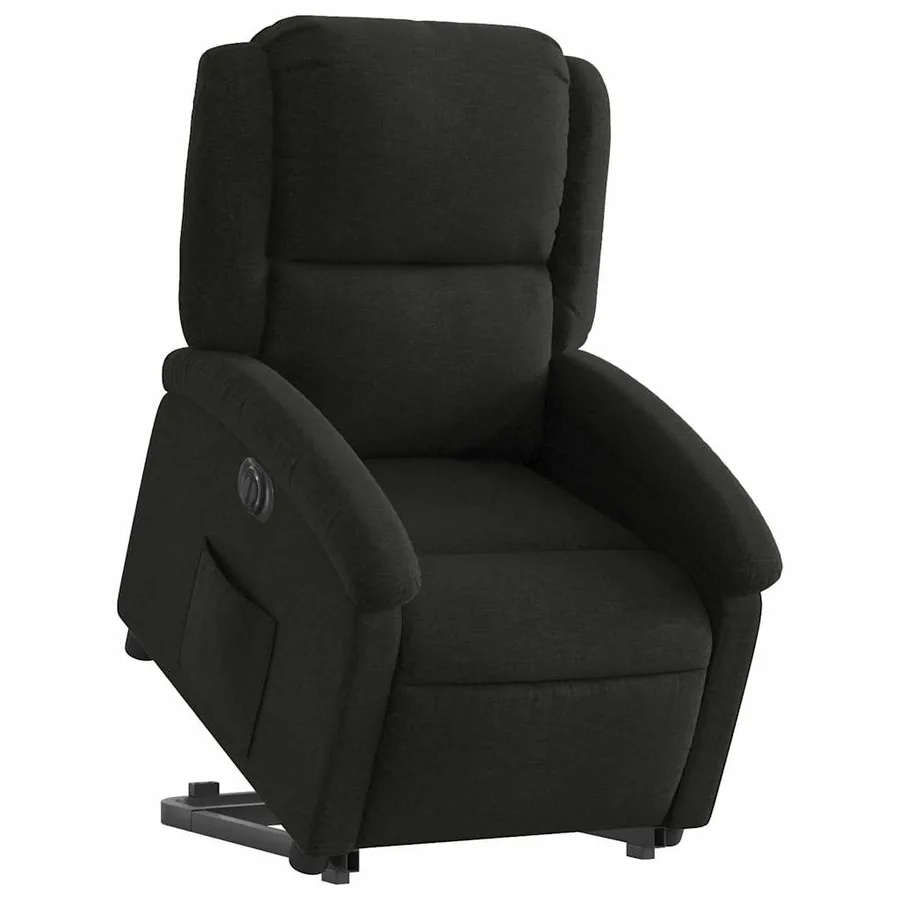 Fauteuil inclinable électrique noir tissu - 3