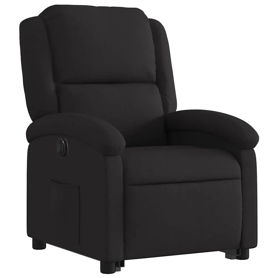 Fauteuil inclinable électrique noir tissu - 4