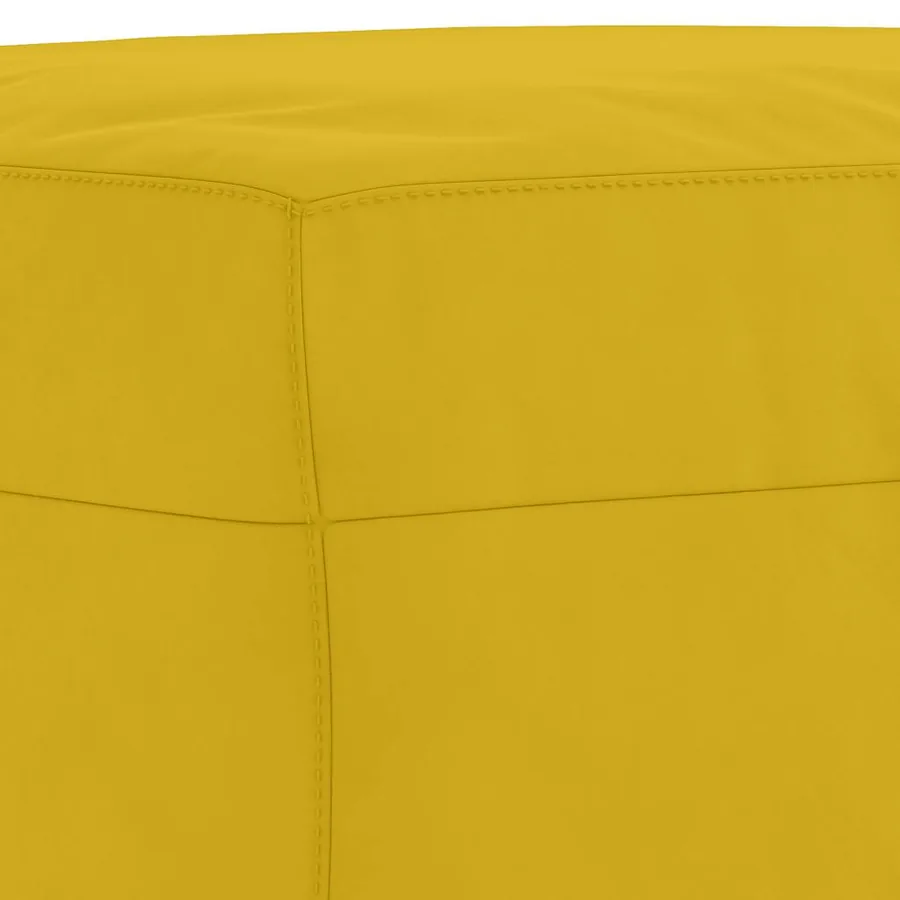 Ensemble de canapés 3 pcs avec coussins Jaune Velours - 6