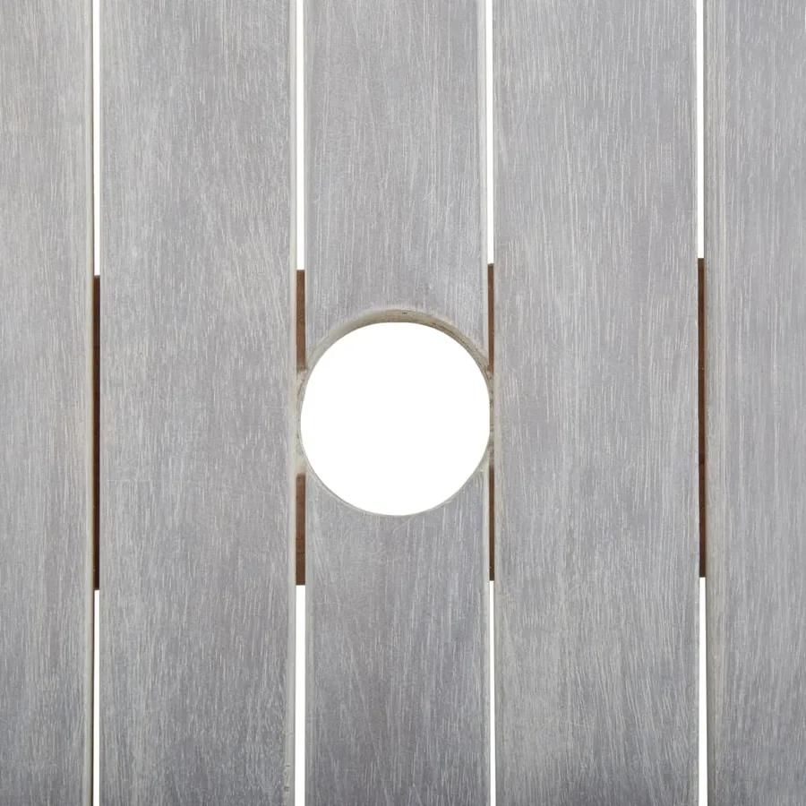 Table de jardin Gris 200x100x75 cm Bois d'acacia solide - 6