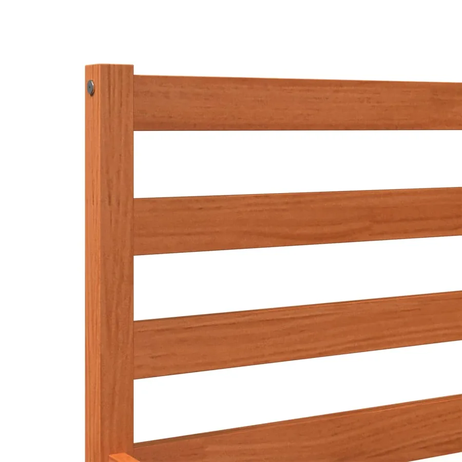 Cadre de lit sans matelas cire marron 150x200cm bois pin massif - 7