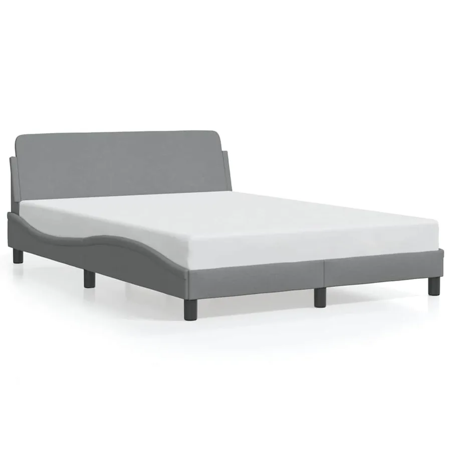 Cadre de lit Dover gris clair 140x200 cm tissu - 2