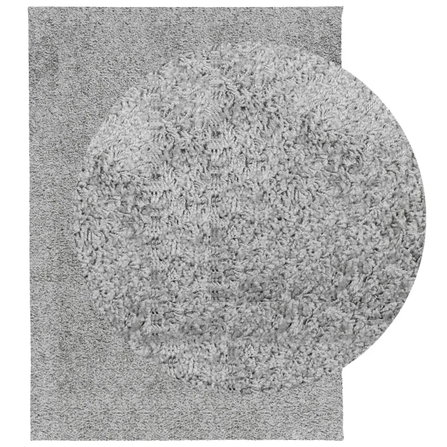 Tapis shaggy PAMPLONA poils longs moderne gris 140x200 cm - 3