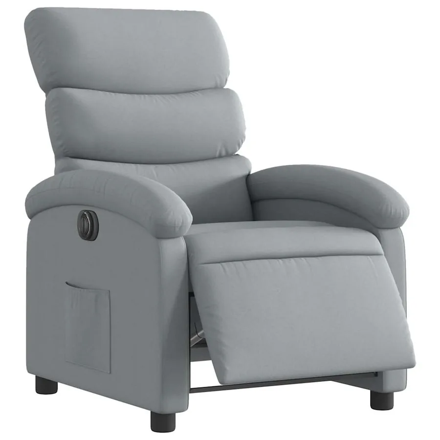 Fauteuil inclinable électrique Gris clair Tissu - 3