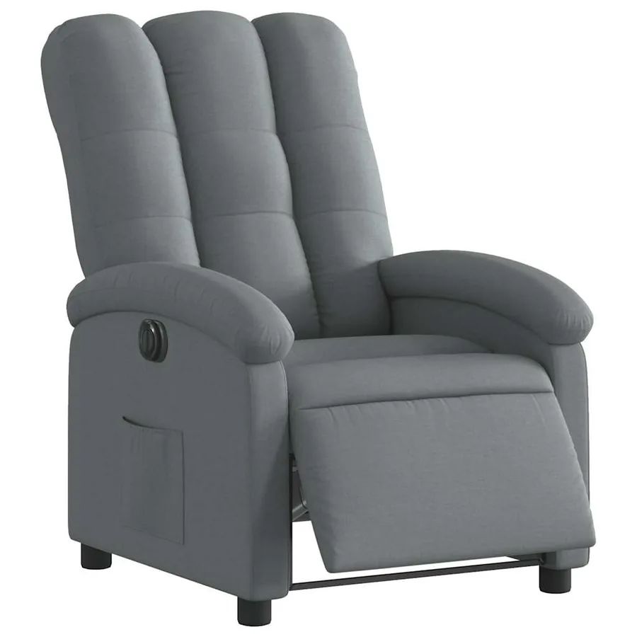 Fauteuil inclinable électrique Gris foncé Tissu - 3