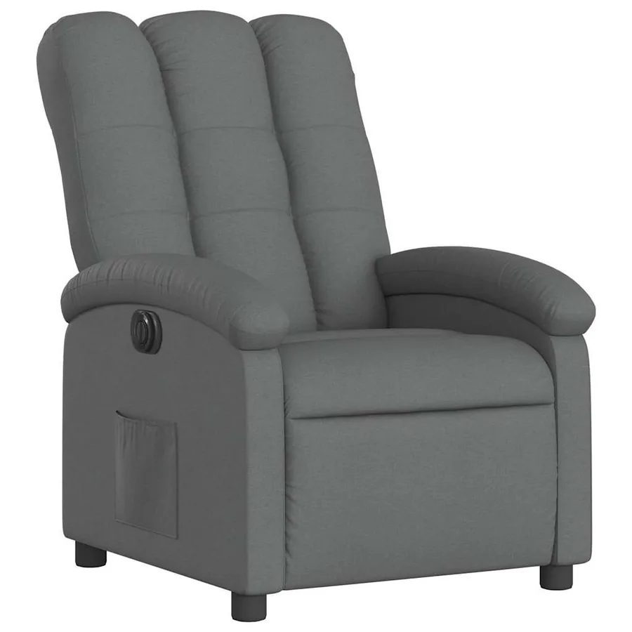 Fauteuil inclinable électrique Gris foncé Tissu - 4