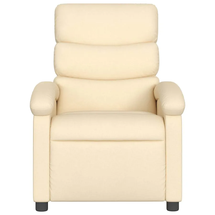 Fauteuil inclinable électrique Crème Tissu - 9