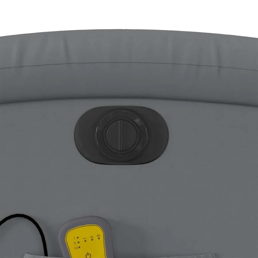 Fauteuil de massage inclinable électrique gris similicuir - 12