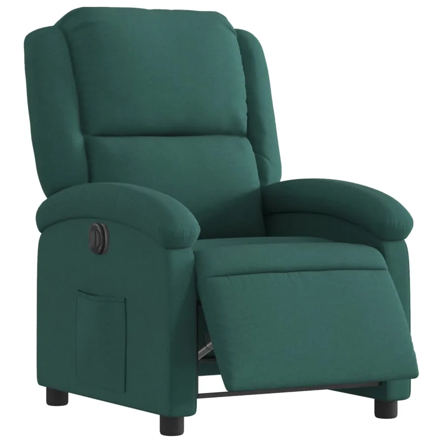 Fauteuil inclinable électrique Vert foncé Tissu - 3