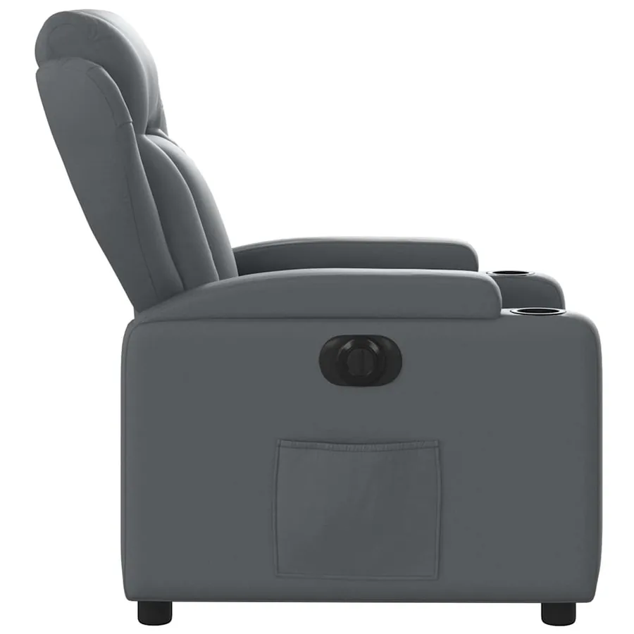Fauteuil inclinable électrique Gris Similicuir - 10