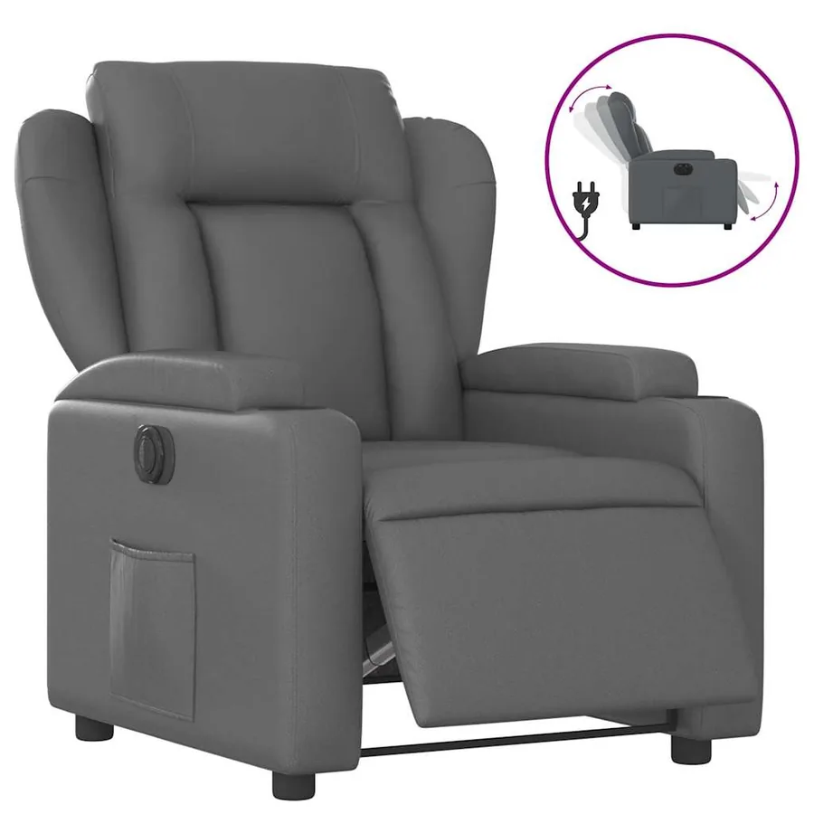 Fauteuil inclinable électrique Gris Similicuir - 2