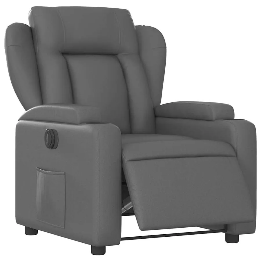 Fauteuil inclinable électrique Gris Similicuir - 3