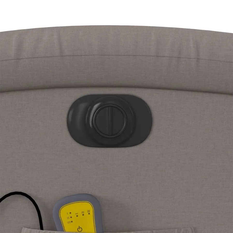 Fauteuil de massage inclinable électrique Taupe Tissu - 12