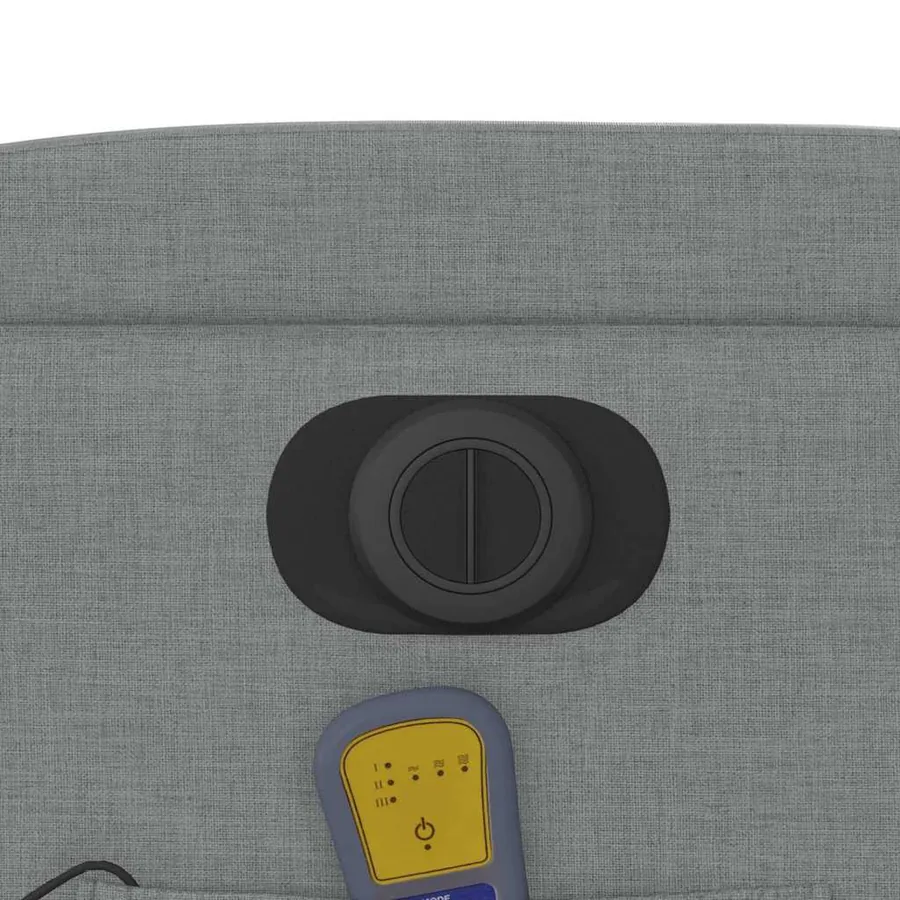 Fauteuil de massage inclinable électrique gris clair tissu - 12