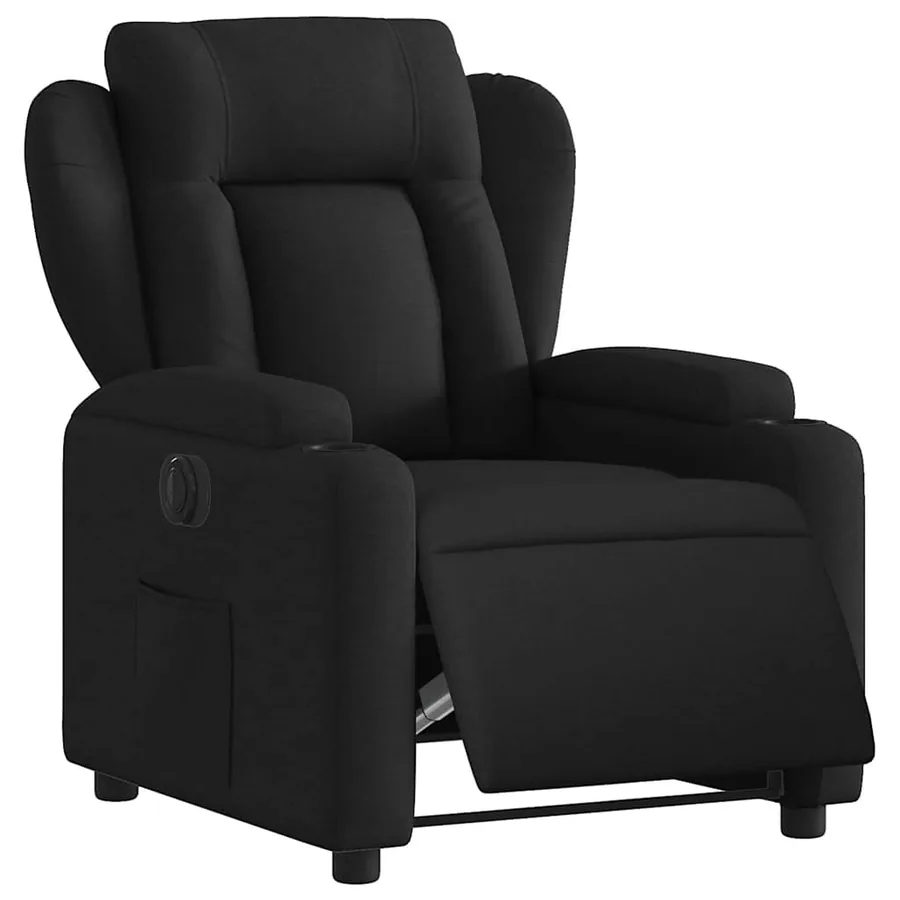 Fauteuil inclinable électrique Noir Tissu - 3